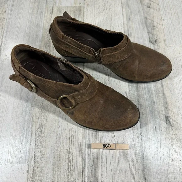 Born‎ Zowy Tobacco Brown Harness Ankle Booties #800 - Picture 4 of 13